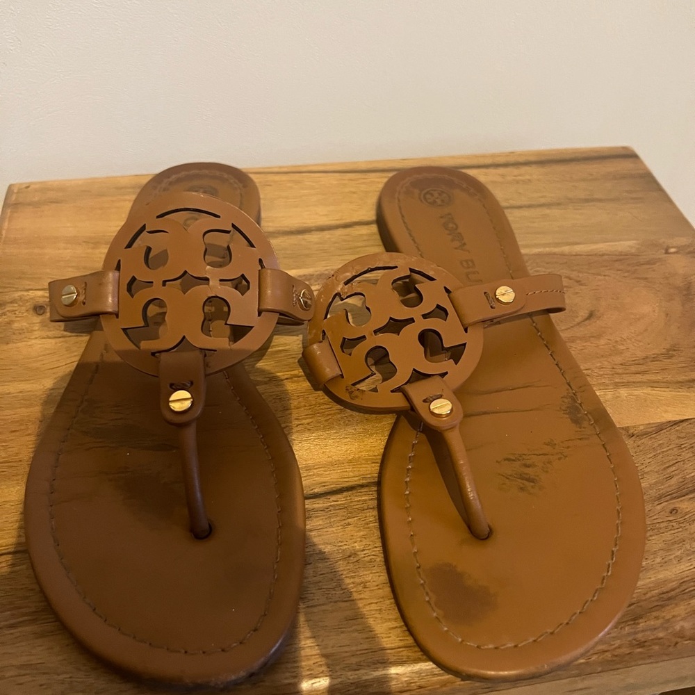 Tory Burch Tan Leather Sandals